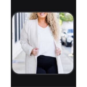 Chic Soul Women’s Tweed Open Blazer Coat Size 1X
